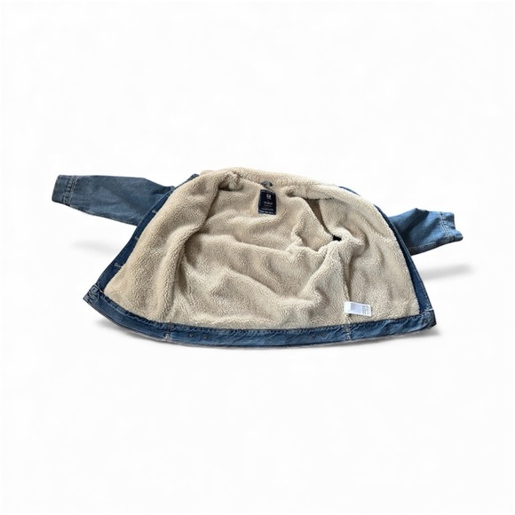 Gap Denim Size 12 Teen Youth Classic Medium Wash Sherpa Lined Jacket -NWOT - Picture 4 of 5